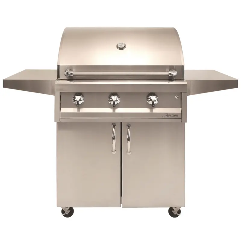 Artisan 32-Inch American Eagle Freestanding Gas Grill – 3-Burner With Rotisserie & Illuminated Knobs 1