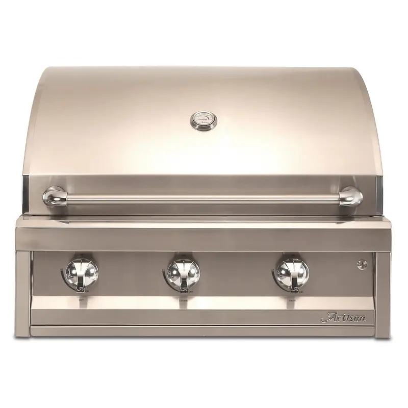 Artisan 32-Inch Built-In American Eagle Gas Grill – 3-Burner With Rotisserie & Illuminated Trim 1