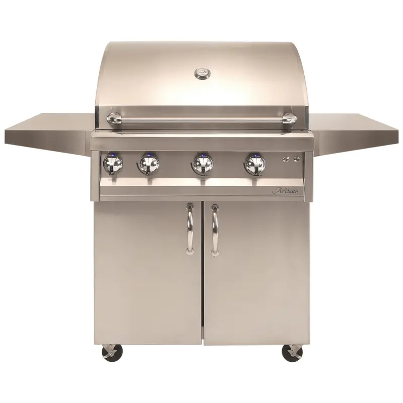 Artisan 32-Inch Freestanding Gas Grill – 3-Burner Commercial-Grade With Rotisserie & Backlit Controls 1