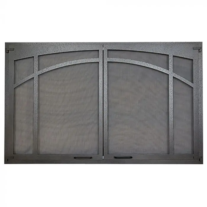 Astria Asd4228-Ti Textured Iron Arched Screen Door – Fits 42" W × 28" H Openings 1