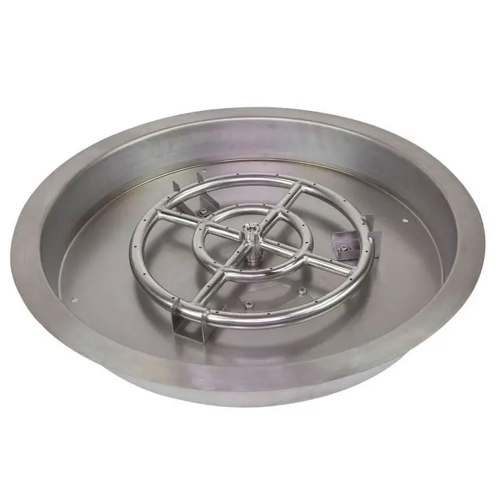 Athena Dip-Rd-19 19-Inch Round Stainless Steel Drop-In Burner Pan 1