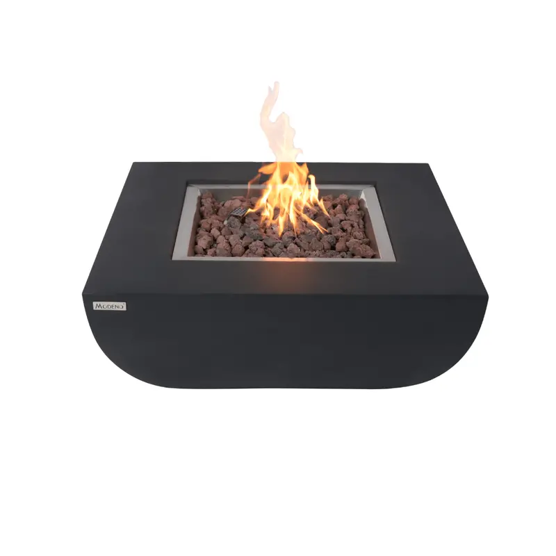 Aurora Fire Table – Modern Round Gas Table With Integrated Burner 1