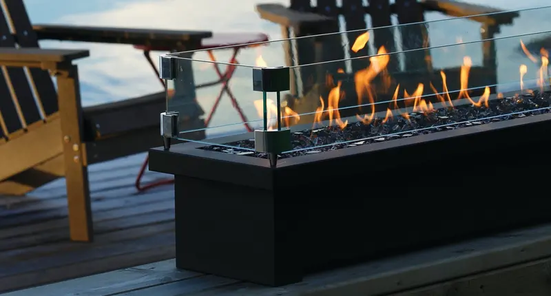 Barbara Jean Collection 24-Inch Outdoor Linear Gas Firestand With Manual Controls 1