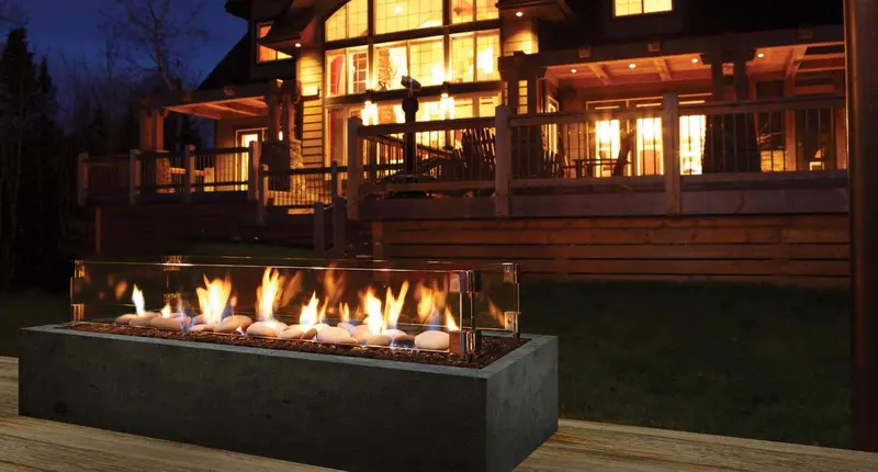 Barbara Jean Collection 36-Inch Outdoor Linear Gas Fireplace Burner 1