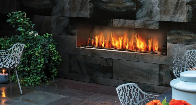 Barbara Jean Ofp5548S1 48" Single-Sided Outdoor Linear Gas Fireplace 1