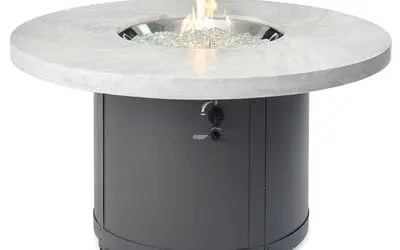 Beacon 48-Inch Chat-Height Gas Fire Pit Table In White Onyx – The Outdoor Greatroom Company Bc-20-Wo 1