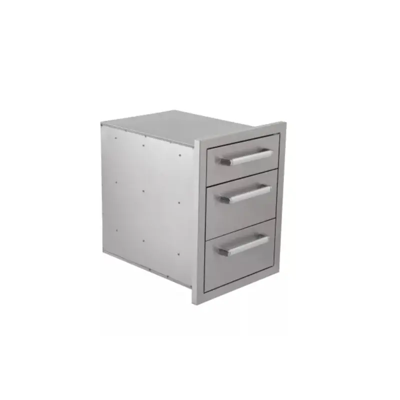 Bonfire Outdoor Whistler Stainless Steel Triple Drawer Cabinet – 45.19 Lb Capacity (Cbatd) 1