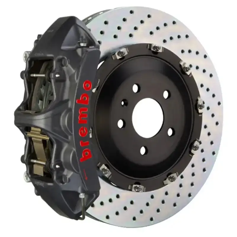 Brembo Gts Front Big Brake Kit For 2004–2008 Audi S4 (B6/B7): 365Mm Drilled Two-Piece Rotors & 6-Piston Calipers 1