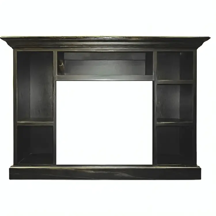 Buck Stove Pa Kdm34Pres-Blk 53-Inch Black Prestige Bookcase Mantel 1