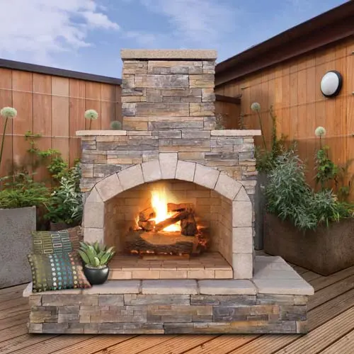 Cal Flame Frp908-3 Freestanding Outdoor Fireplace 1