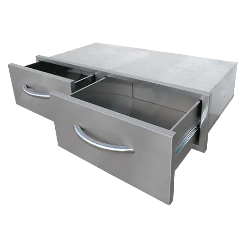 Cal Flame Horizontal 2-Drawer Cabinet – Low-Profile Outdoor Storage Bbq08867 1