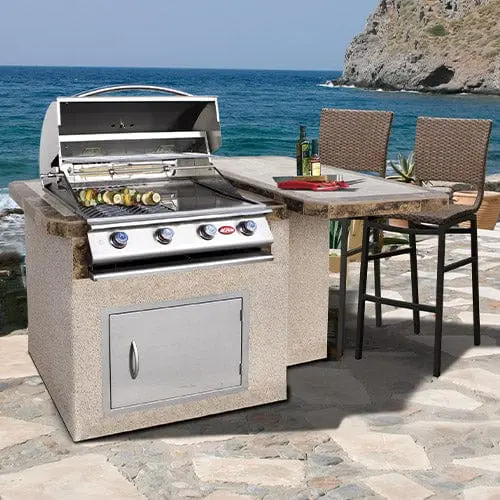Cal Flame Kauai Q Patio Bbq Island – Modern Outdoor Cooking Center With Storage (Bbk-402) 1