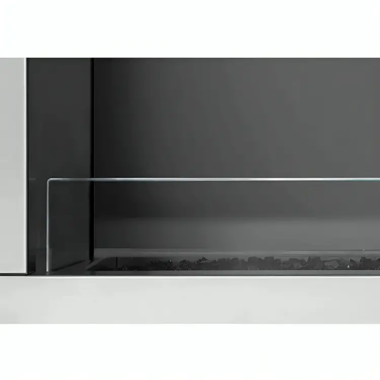Carol Rose Linear Outdoor Fireplace Deflector Glass – 48-Inch, Empire White Mountain Hearth 1