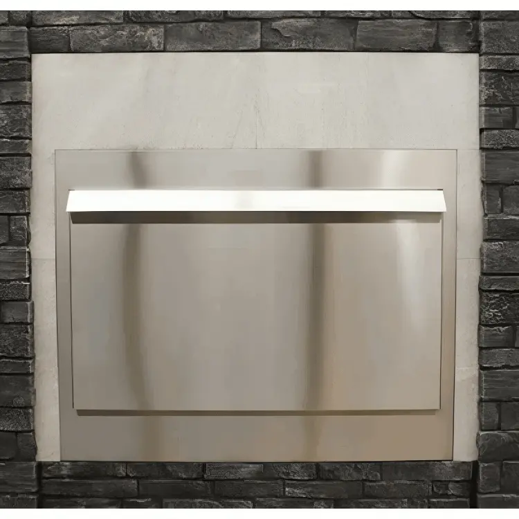 Carol Rose Linear Outdoor Fireplace Stainless Steel Weather Door – 60-Inch 1