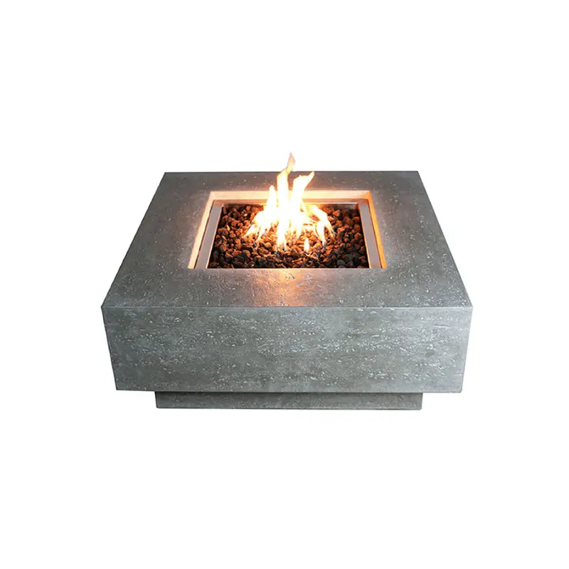 Elementi Manhattan Low-Profile Fire Pit Dining Table 1