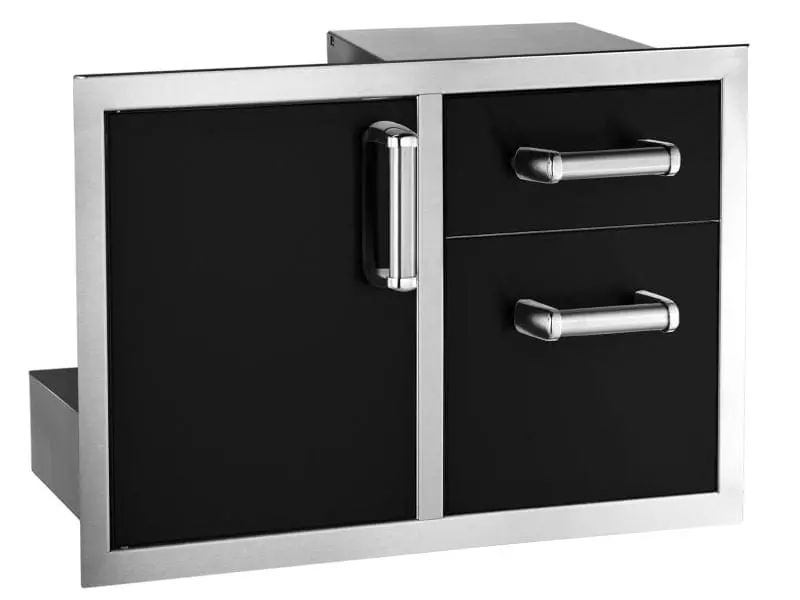 Fire Magic Echelon Flush 30-Inch Black Access Door And Dual-Drawer Combo 1