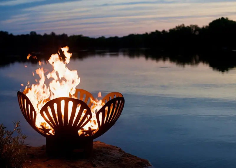 Fire Pit Art Barefoot Beach 42-Inch Wood-Burning Fire Pit 1
