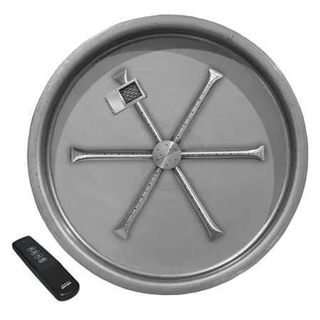 Firegear 19" Round Stainless Steel Gas Fire Pit Insert – Minimalist Mount 1