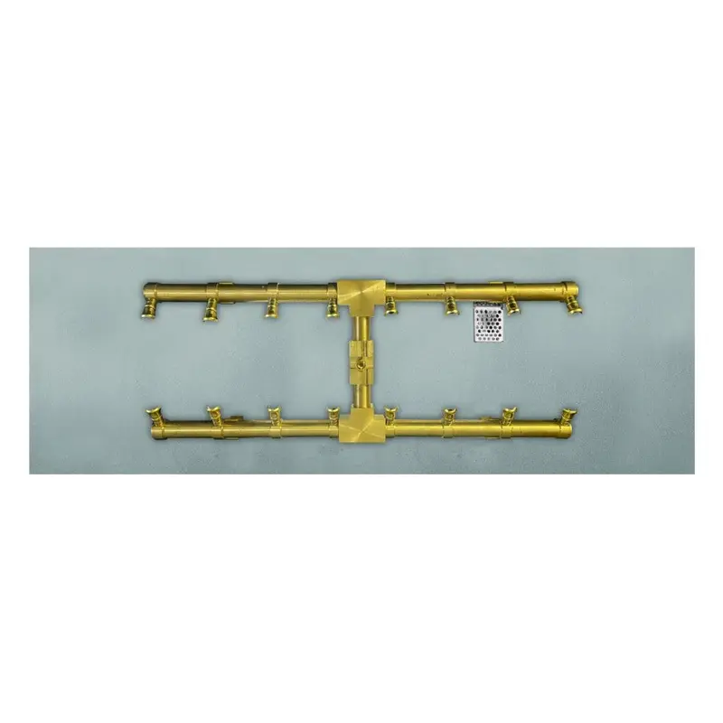 Firegear 30-Inch Flat Pan Pro Series Brass H-Burner Assembly 1