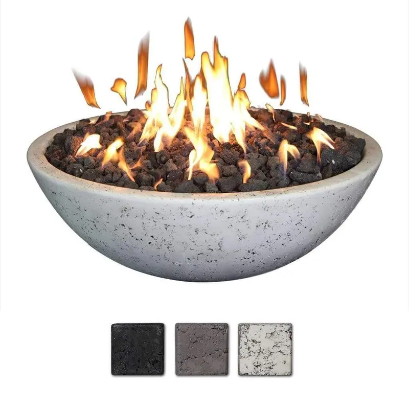 Grand Canyon 48" X 16" Fire Bowl With Teepee Burner – Stainless Steel Outdoor Feature, Fb4816-Tp 1