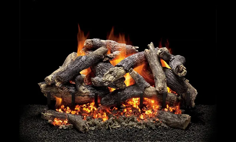 Heatmaster Blue Ridge Blaze Vented Gas Logs – 18-Inch 1