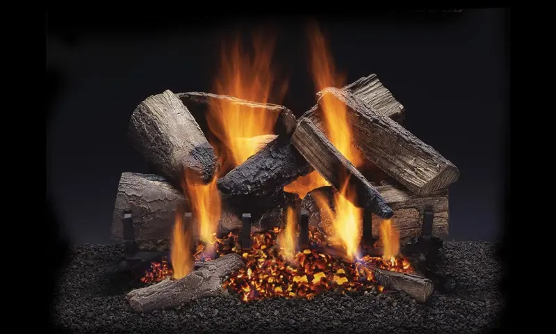 Heatmaster Bmm18 Black Mountain Maple Vented Gas Logs – 18-Inch Venting-Required Set 1