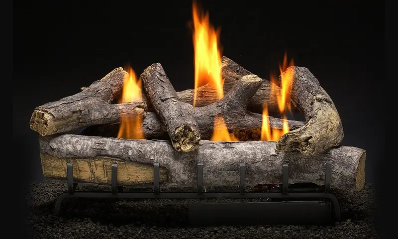Heatmaster Cfo-30 Cape Fear Oak Vent-Free Gas Logs – 30-Inch Unvented Fireplace Set 1