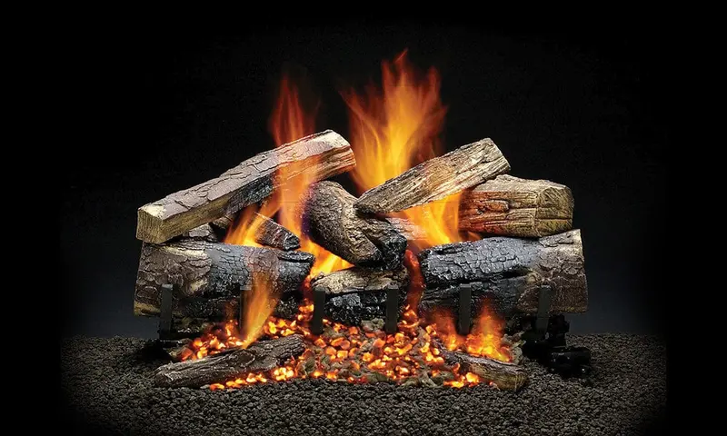 Heatmaster Cherry24 Williamsburg Wild Cherry Vented Gas Logs – 24-Inch Realistic Log Set 1