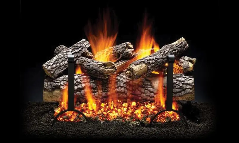 Heatmaster Clo18 Charleston Live Oak Vented Gas Logs – 18-Inch Venting-Required Log Set 1