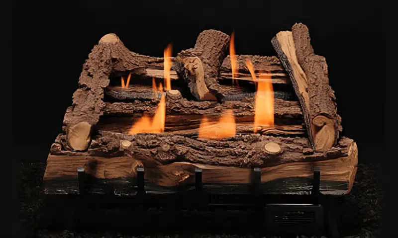 Heatmaster Hm2So24 Vent-Free Split Oak Gas Logs – 24-Inch Set, Unvented Design 1