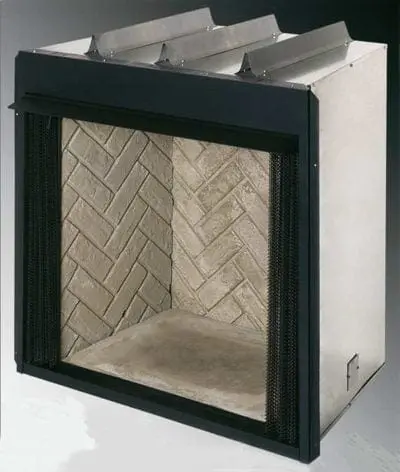 Heatmaster Hvfbm36 Big Mouth Vent-Free Firebox – 36-Inch Version With Distinctive Herringbone Brick Finish 1
