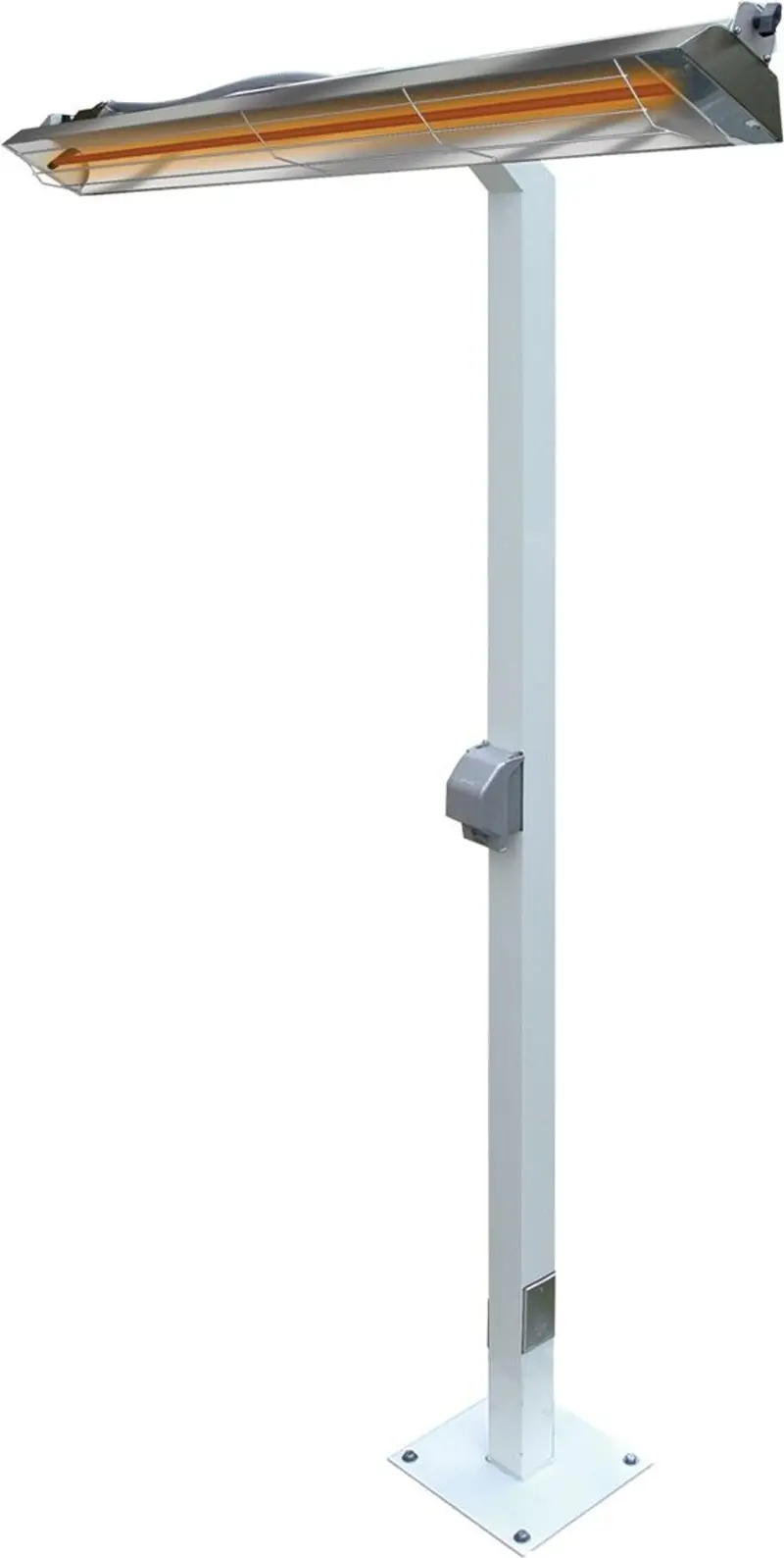 Infratech C48 White Pole Mount Bracket For 48-Inch Infrared Heaters (Model 22-1263) 1