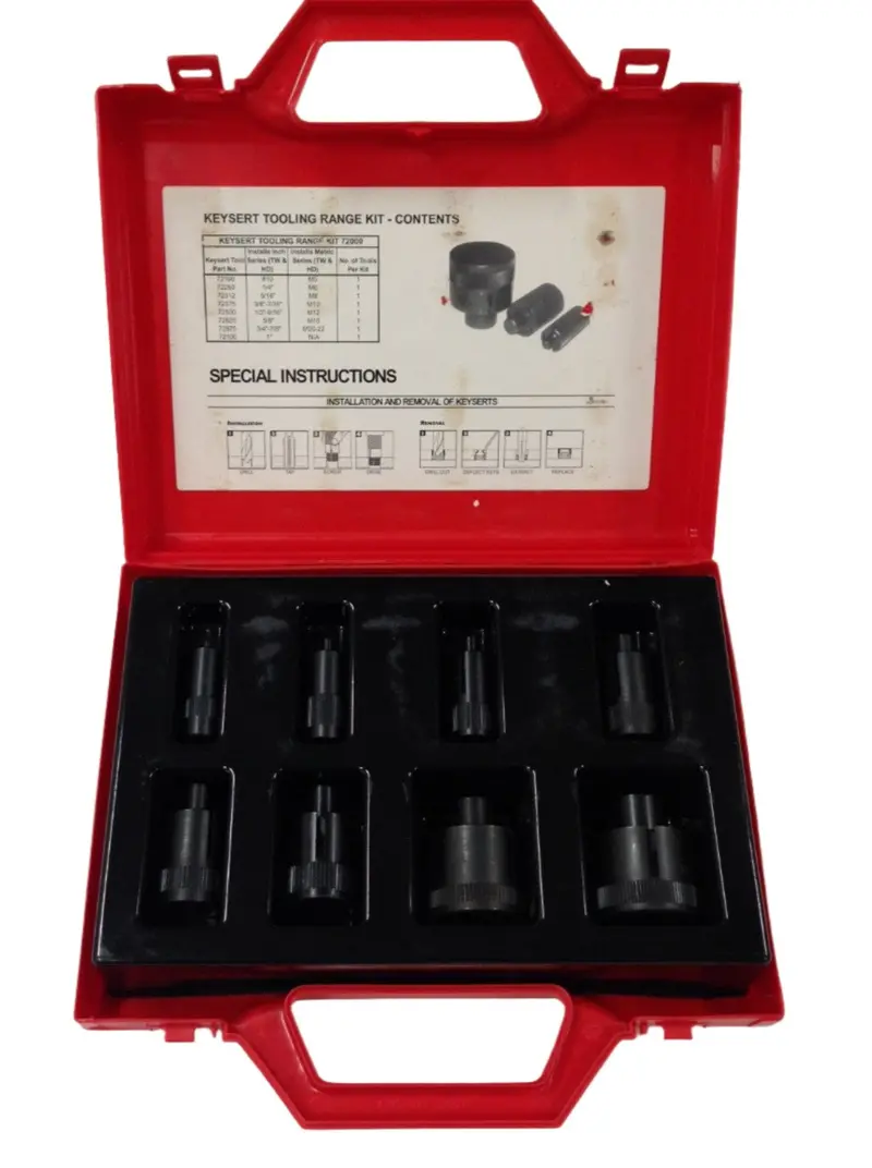 Keysert Tooling Kit – Inch And Metric Sizes 1