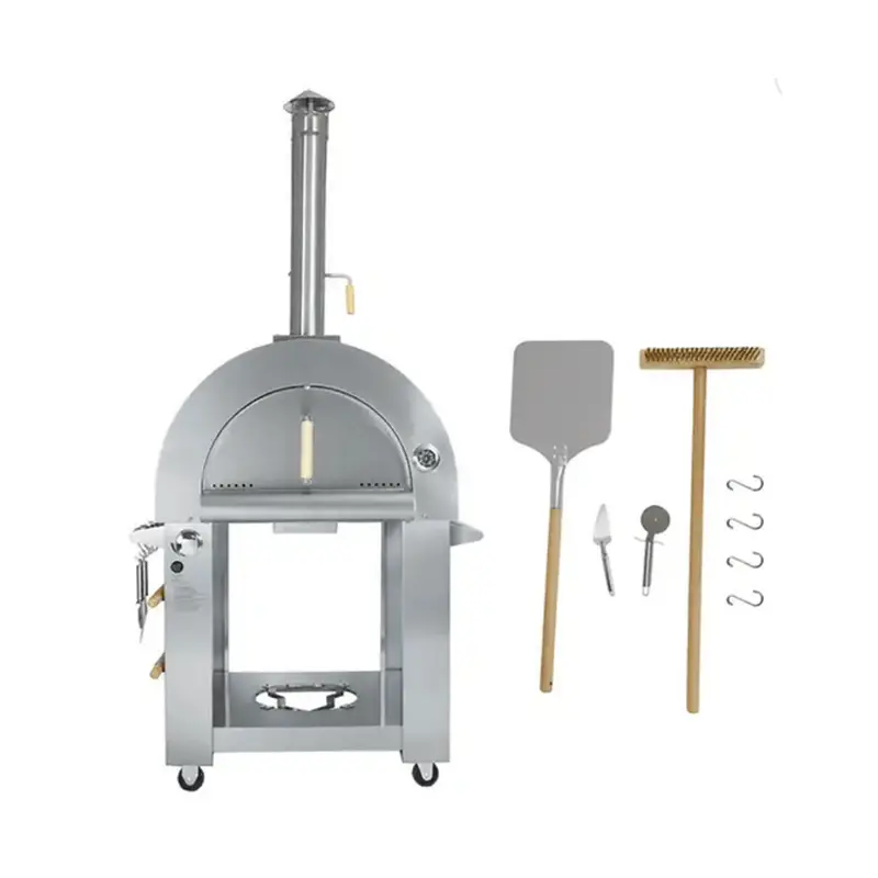 Kokomo Grills Ko-32Dual 32-Inch Dual-Fuel (Gas Or Wood) Stainless Steel Pizza Oven 1