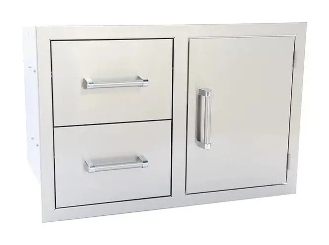 Kokomo Grills Two-Drawer + Single-Door Stainless Steel Outdoor Cabinet – Ko-Alpdc 1