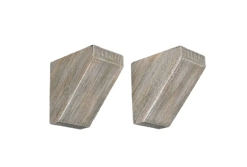 Lexington Hearth Sawmill Corbels (Set Of 2) – Weathered Grey Rustic Bracket 1