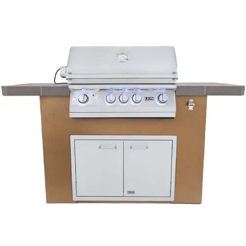 Lion Grills Prominent Q Outdoor Bbq Island – Rock Or Brick Finish 1