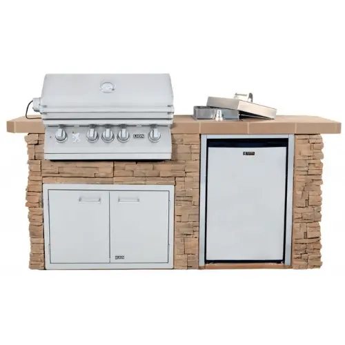 Lion Grills Q Series High-Performance Bbq Grill Island – Stucco Construction 1