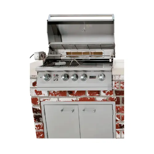 Lion Grills Q Series Top-Tier Bbq Grill Island – Stucco Design 1