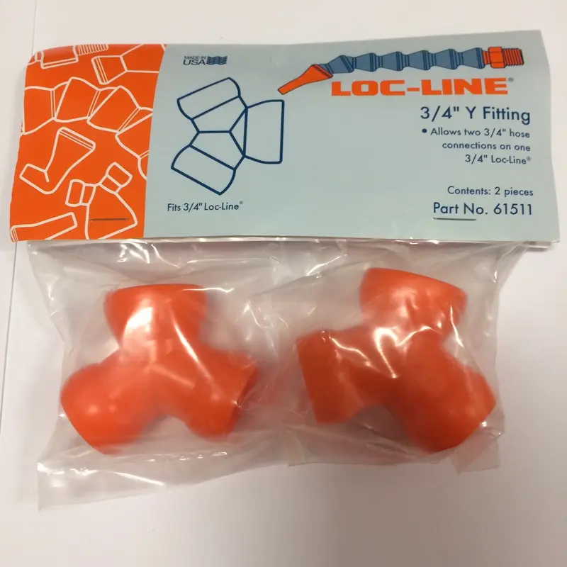 Loc-Line 3/4-Inch Y-Type Branch Fitting – Dual-Outlet Hose Connector 1