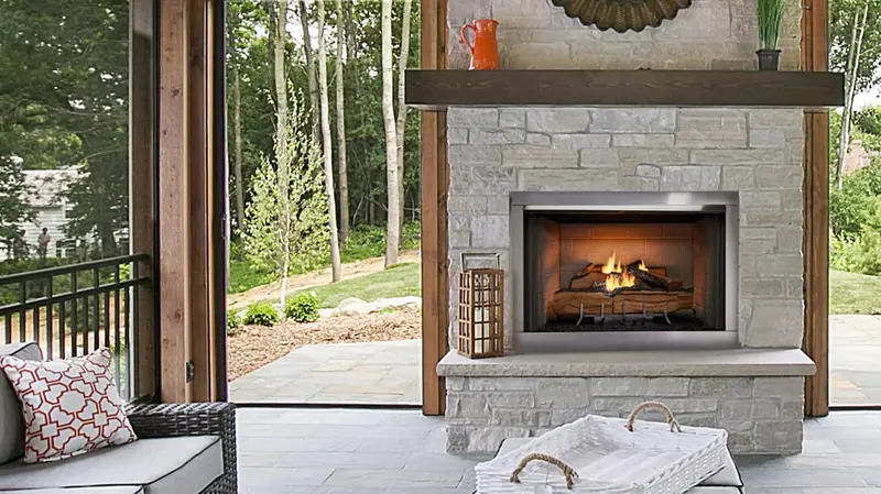 Majestic Vesper 36-Inch Vent-Free Outdoor Gas Fireplace Firebox 1