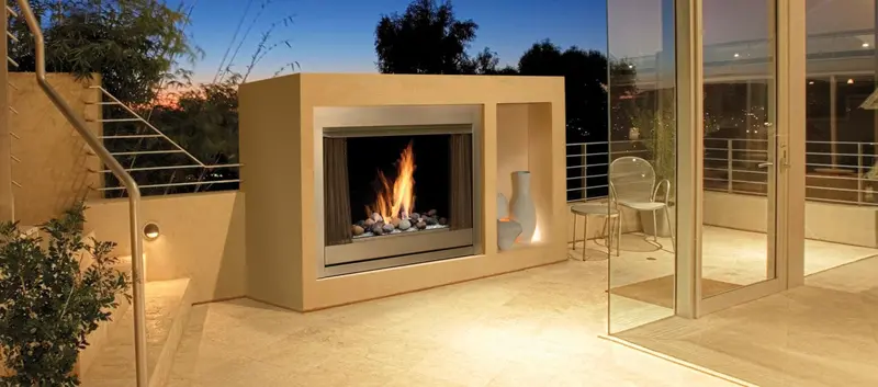 Marquis By Kingsman Aurora 42-Inch Zero-Clearance Outdoor Gas Fireplace 1