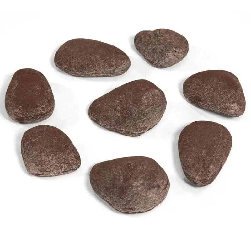 Modern Flames Red Colorado River Stone Set – 16-Piece Decorative Fire Pit Fill 1