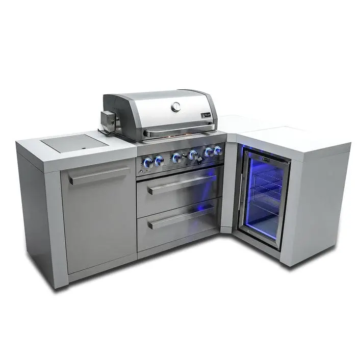 Mont Alpi Mai400-D90Fc 400 Series Deluxe Outdoor Island Grill – 90° Corner Configuration With Refrigerated Cabinet 1