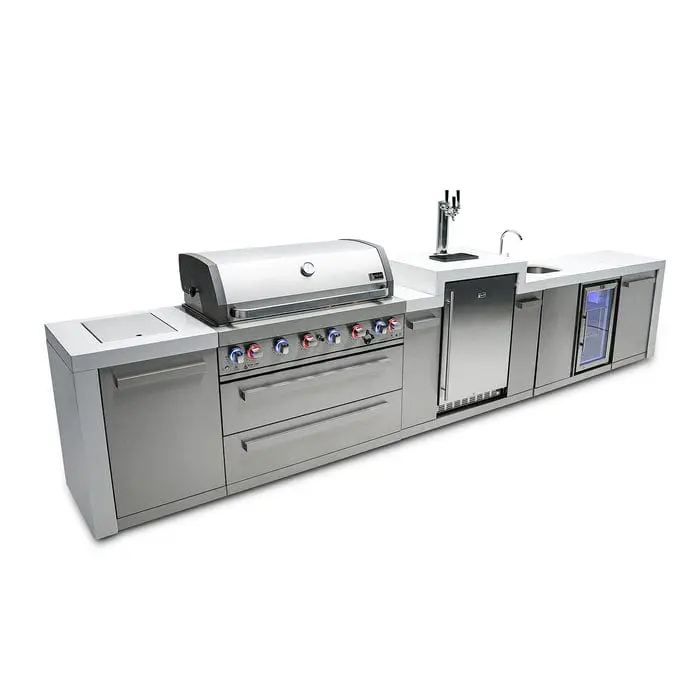 Mont Alpi Mai805-Dkegbev 805 Series Deluxe Outdoor Island Grill – Standalone Kegerator & Beverage Center Combo 1