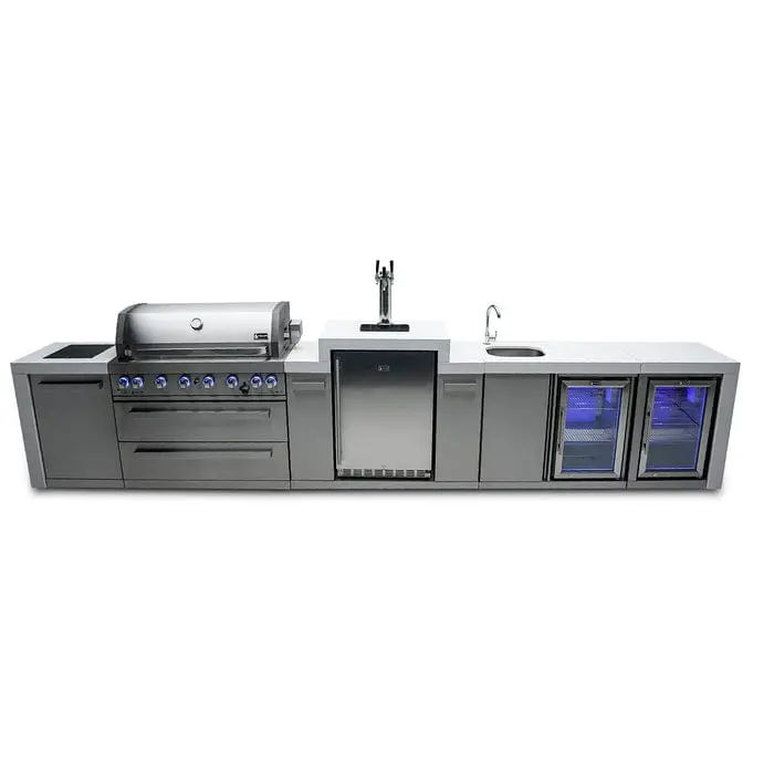Mont Alpi Mai805-Dkegbevfc 805 Series Deluxe Outdoor Island Grill – Fridge, Kegerator & Beverage Center All-In-One 1