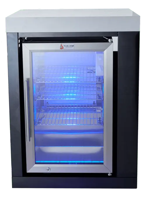 Mont Alpi Masfm-Bss Black Stainless Steel Fridge Cabinet Module 1