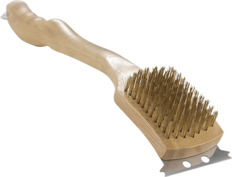 Napoleon 18-Inch Brass Bristle Grill Brush – Long-Handle Design 1