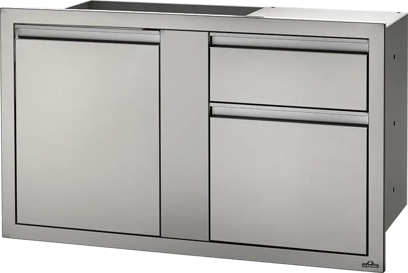 Napoleon Bi-4224-1D1W 42" X 24" Stainless Steel Built-In Large Door With Waste Bin Or Drawer 1