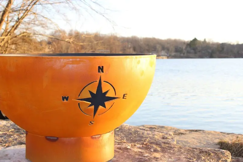 Navigator 36-Inch Gas Fire Pit – Nautical-Themed Landscape Heater 1
